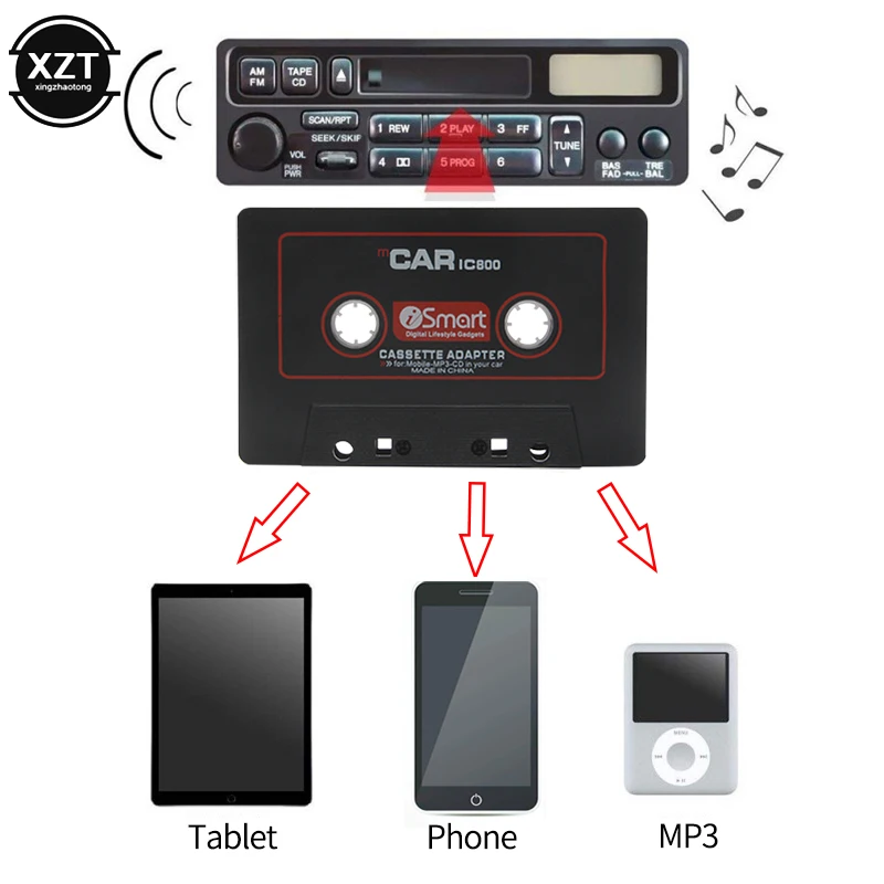 NEW Car Cassette Tape Adapter 3.5mm Car AUX Audio Tape Cassette Converter For Phone Car CD Player MP3/4 Car Tape Player NEW Car Cassette Tape Adapter 3.5mm Car AUX Audio Tape Cassette Converter For Phone Car CD Player MP3/4 Car Tape Player