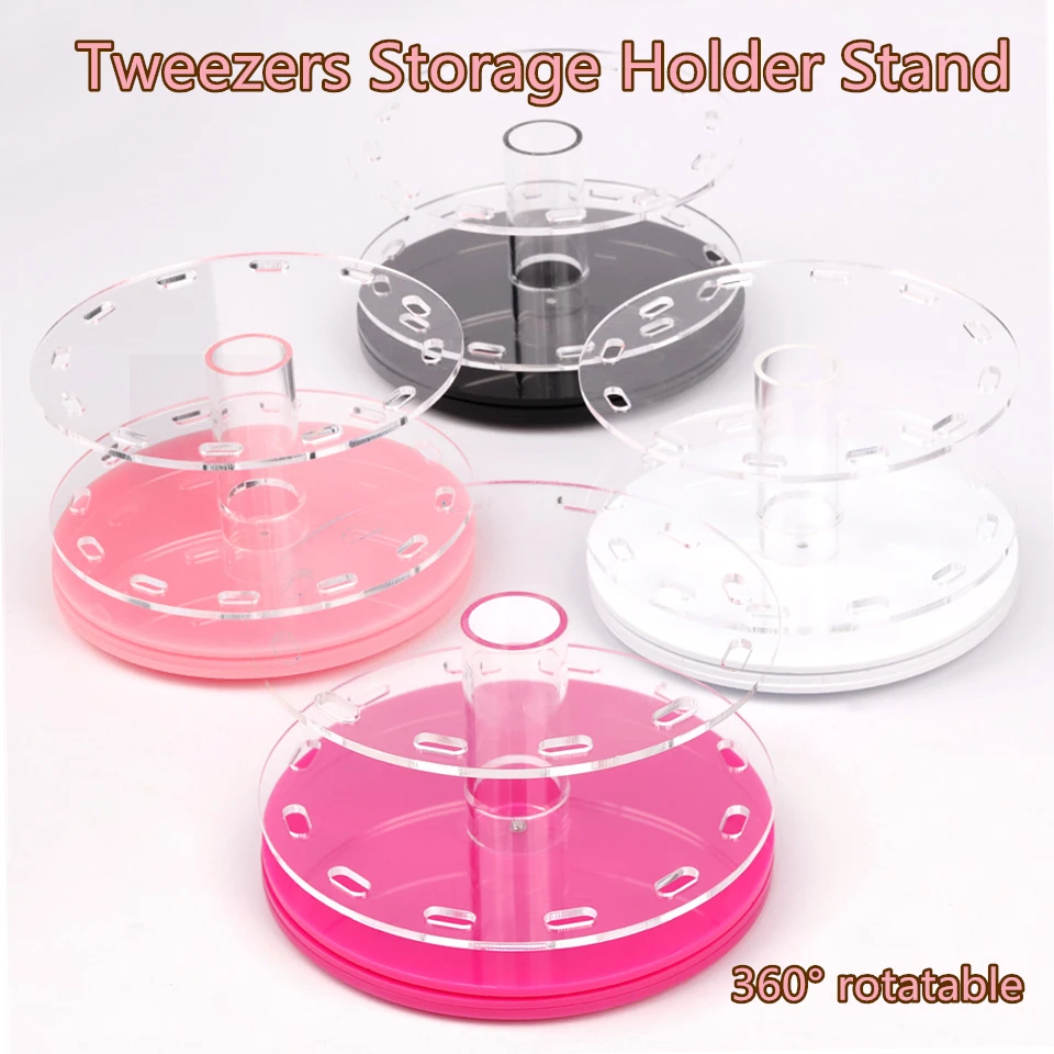New Eyelash Extension Tweezers Storage Holder Stand Acrylic 360° Rotatable Lash Tweezers Display Shelf Portable Makeup Tools
New Eyelash Extension Tweezers Storage Holder Stand Acrylic 360° Rotatable Lash Tweezers Display Shelf Portable Makeup Tools