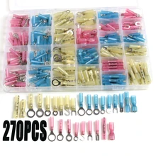 270PCS Assorted Heat Shrink Wire Connectors Set Insulated Waterproof Spade Ring Fork Butt Terminals Kit 0.4-6.0mm2
270PCS Assorted Heat Shrink Wire Connectors Set Insulated Waterproof Spade Ring Fork Butt Terminals Kit 0.4-6.0mm2