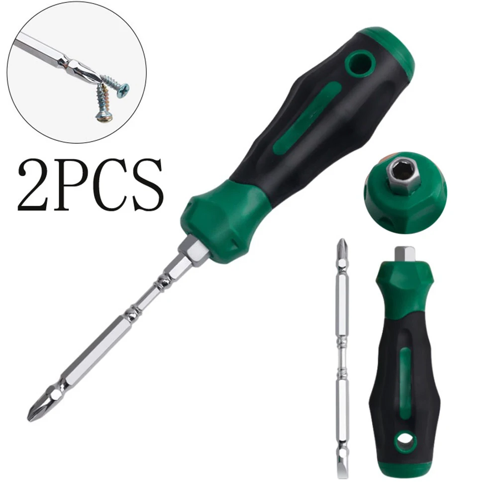 2PCS Magnetic Screwdriver Double-Head Slotted Corss Screwdriver Non-Slip Handle Mini Screwdriver Hand Tools
2PCS Magnetic Screwdriver Double-Head Slotted Corss Screwdriver Non-Slip Handle Mini Screwdriver Hand Tools