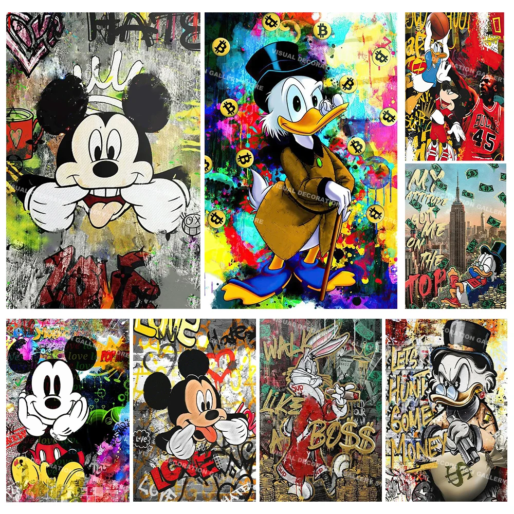 Modern Graffiti Fashion Mickey Mouse Wall Art Fun Art Canvas Printmaking Disney Poster Images Of Living Room Decoration Painting
Modern Graffiti Fashion Mickey Mouse Wall Art Fun Art Canvas Printmaking Disney Poster Images Of Living Room Decoration Painting