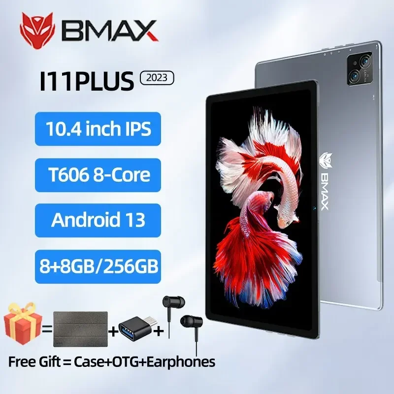 

BMAX MaxPad I11 Plus 16GB(8GB RAM+8GB Expansion) 256GB ROM 10.4 Inch Octa Core T606 Soc Android 13 Dual Wifi 4G Lte Tablet