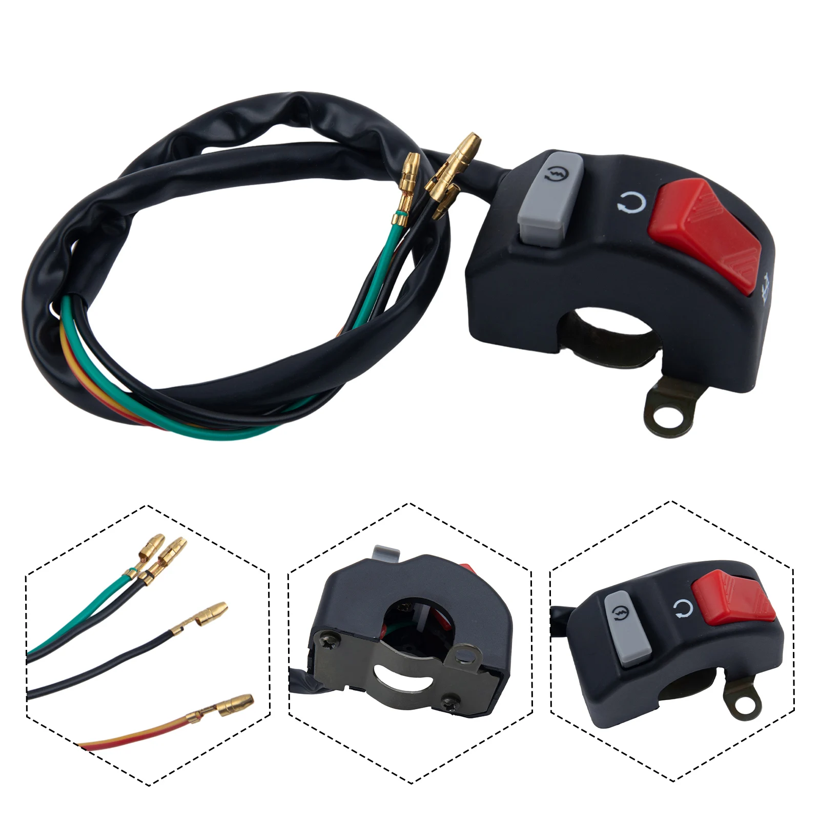 7/8" Motorcycle Handlebar Fog Headlight Horn Start Kill Switch ON OFF Button 12V For Fog Light, Head Light And Power Outlet
7/8" Motorcycle Handlebar Fog Headlight Horn Start Kill Switch ON OFF Button 12V For Fog Light, Head Light And Power Outlet