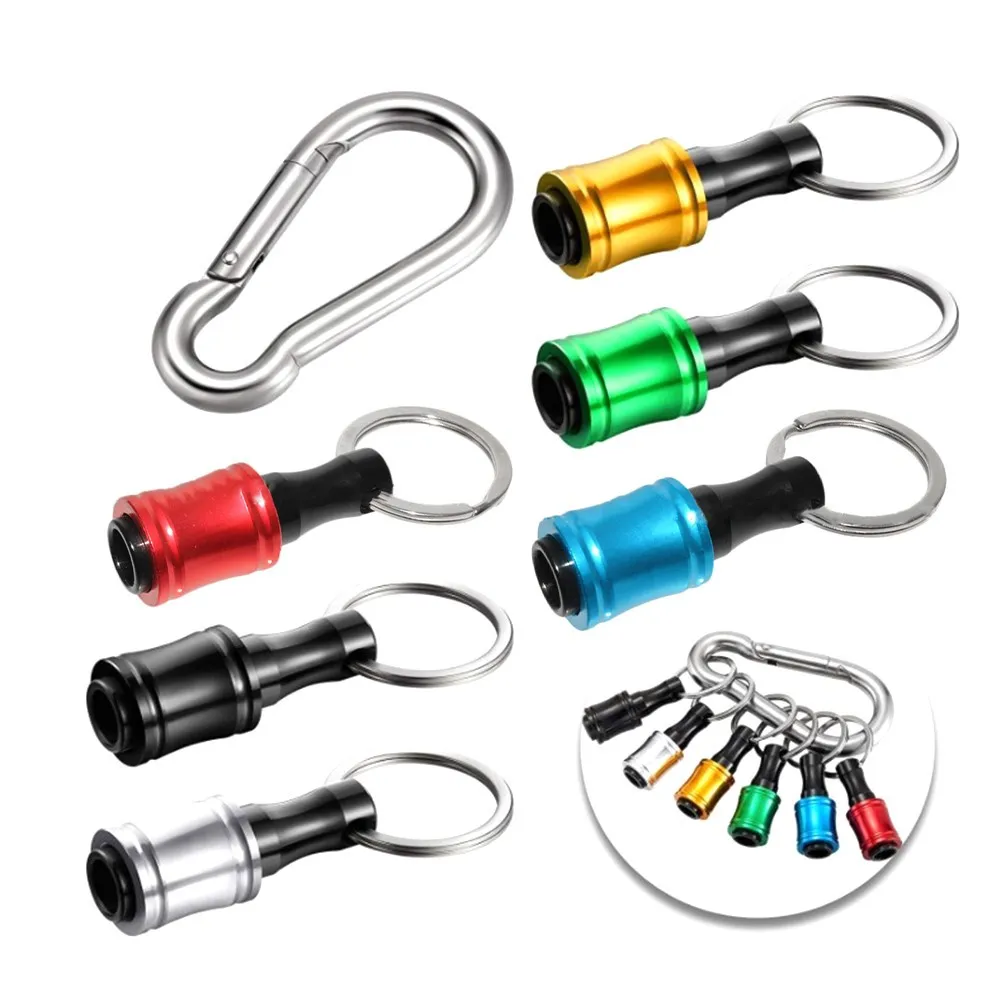 Adapter 6x Screwdriver Bit Holder 1/4 Hex Shank Aluminum Alloy Drill For Double & Single Head Tool W/ Carabiner
Adapter 6x Screwdriver Bit Holder 1/4 Hex Shank Aluminum Alloy Drill For Double & Single Head Tool W/ Carabiner