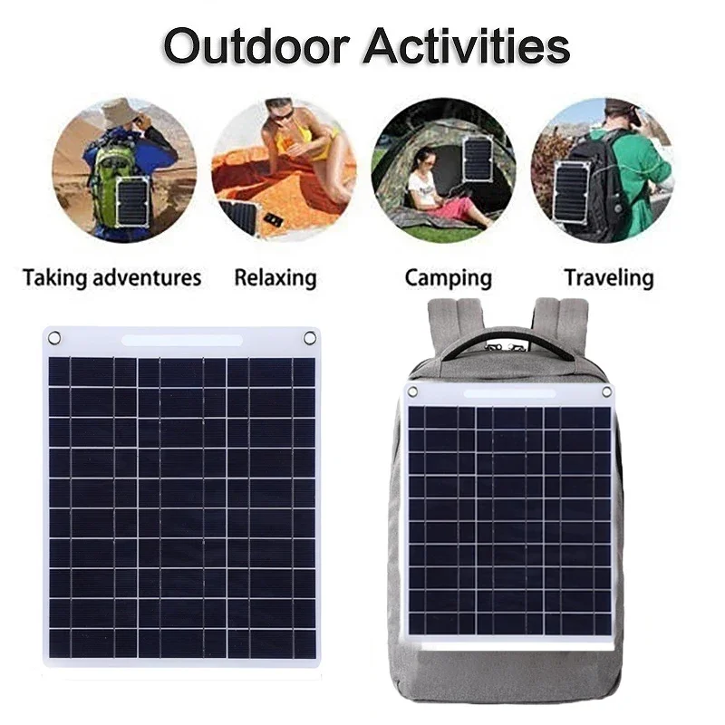 60W Solar Panel Portable 5V Dual USB Fast Charg Panel Kit Outdoor Emergency Charging Battery Camping Hiking Travel Phone Charger 
60W Solar Panel Portable 5V Dual USB Fast Charg Panel Kit Outdoor Emergency Charging Battery Camping Hiking Travel Phone Charger