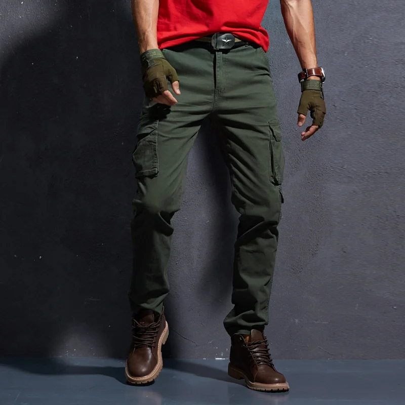 Men's Joggers Casual Military Cargo Pants Muit Pockets Flexible Tactical Baggy Male Streetwear Long Trousers Size 28-38
Men's Joggers Casual Military Cargo Pants Muit Pockets Flexible Tactical Baggy Male Streetwear Long Trousers Size 28-38