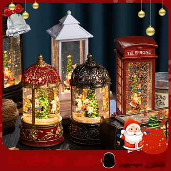 크리스마스 회전 나무 승마 눈송이 크리스탈 공 뮤직 박스 옥타브 상자 선물 어린이 생일 홈 장식 상품 이미지