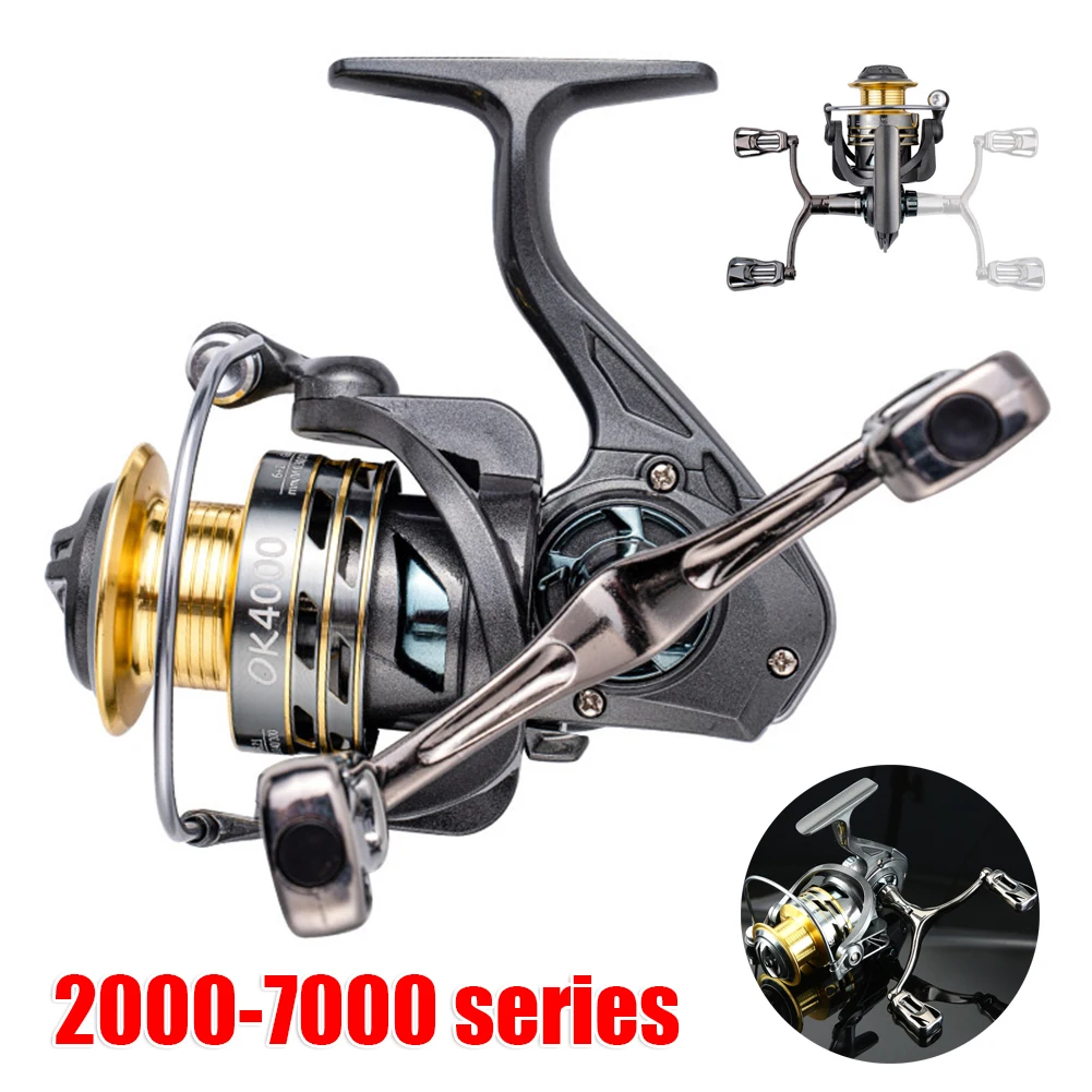 Lightweight Fishing Reel 2000-7000 series Spinning Reel Gapless Metal Handle Double Grip High Speed Fishing Reel Carp Freshwater
Lightweight Fishing Reel 2000-7000 series Spinning Reel Gapless Metal Handle Double Grip High Speed Fishing Reel Carp Freshwater