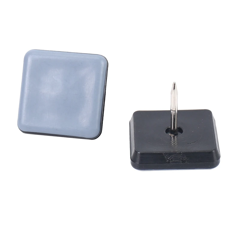 

60Pcs Chair Glides Furniture Sliders PTFE Easy Moving Pads Square With Nail Feet Protector For Hardwood Floor