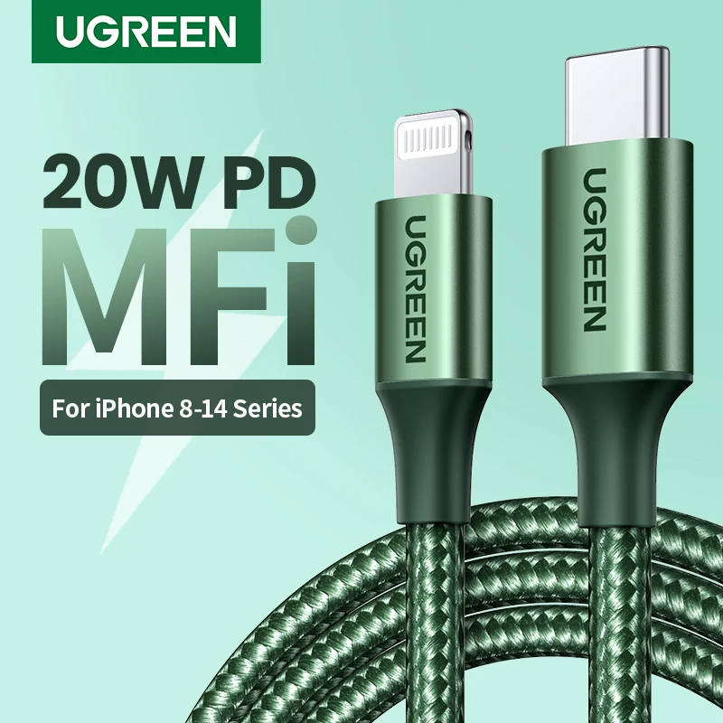 

UGREEN MFi USB C to Lightning Cable PD20W Fast Charging for iPhone 14 13 12 Pro Max Mini Data Cable for iPhone for iPad