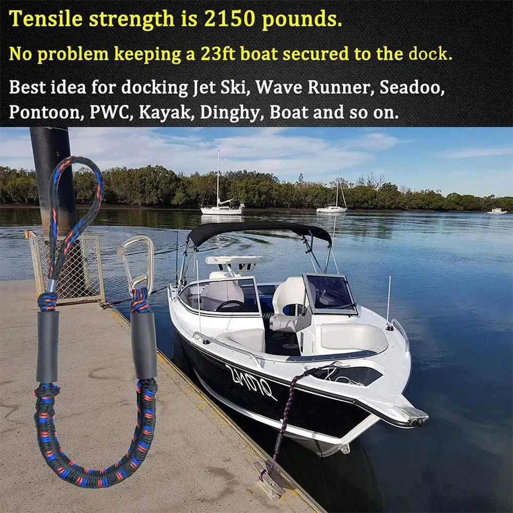 

New Arrivals 4FT Kayak Boat Mooring Rope Boat Bungee Dock Lines For Inflatabele Fishing Boat BOAT/JET SKI/PONTOON Accessori A9I8