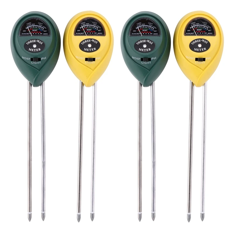 4Pcs Soil PH Meter 3 In 1 Gardening Tool Soil Tester Kit With Moisture Light And PH Test For Garden Farm Lawn Indoor
4Pcs Soil PH Meter 3 In 1 Gardening Tool Soil Tester Kit With Moisture Light And PH Test For Garden Farm Lawn Indoor