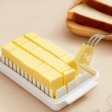 Butter Cheese Cutter Storage Box with Lid Household Kitchen Baking Food Butter Refrigerator Fresh Keeper Container Baking Tool