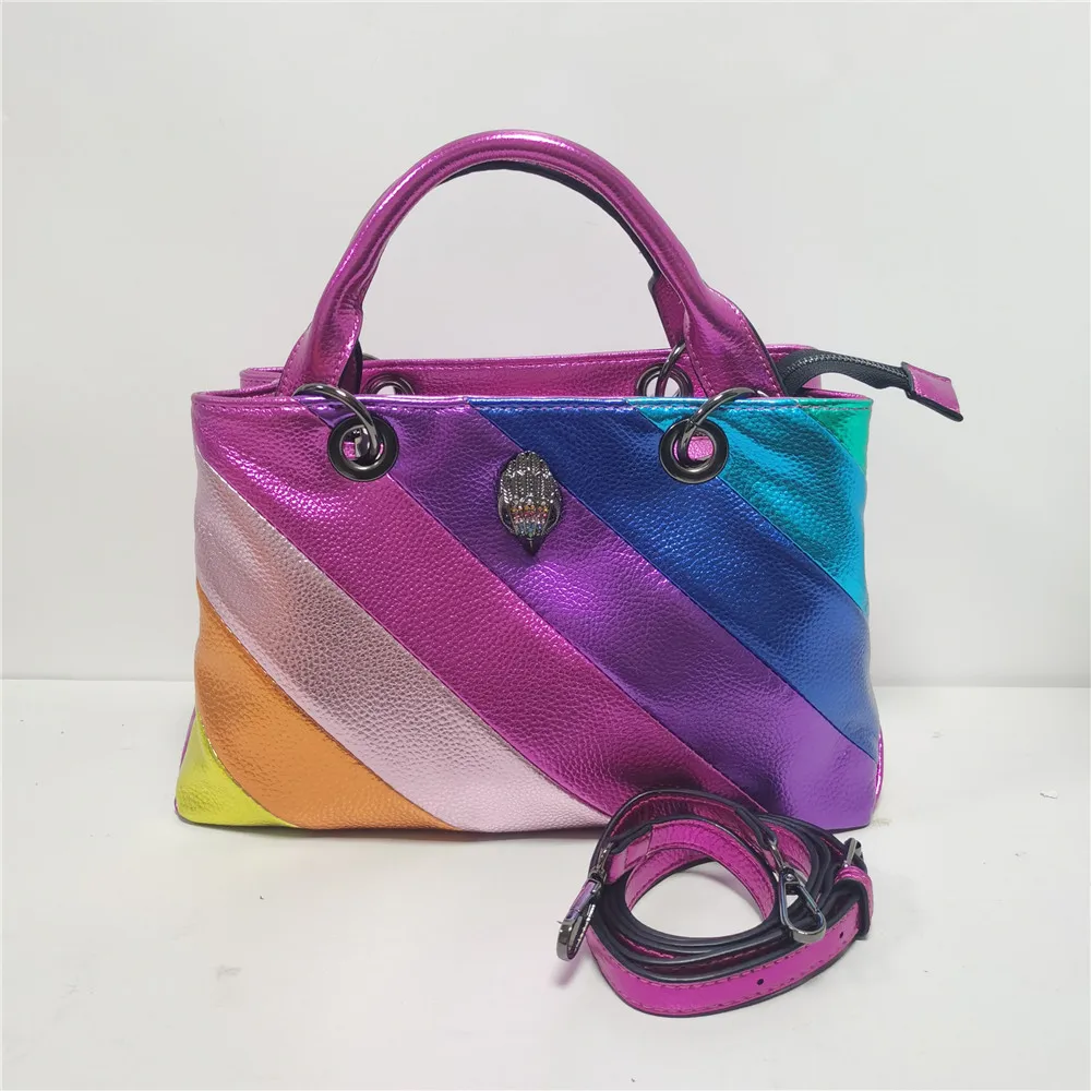 New Style Big Size Rainbow Women Handbag Metallic Eagle Bird Head On Front Flap Jointing Colorful Cross Body Bag
New Style Big Size Rainbow Women Handbag Metallic Eagle Bird Head On Front Flap Jointing Colorful Cross Body Bag