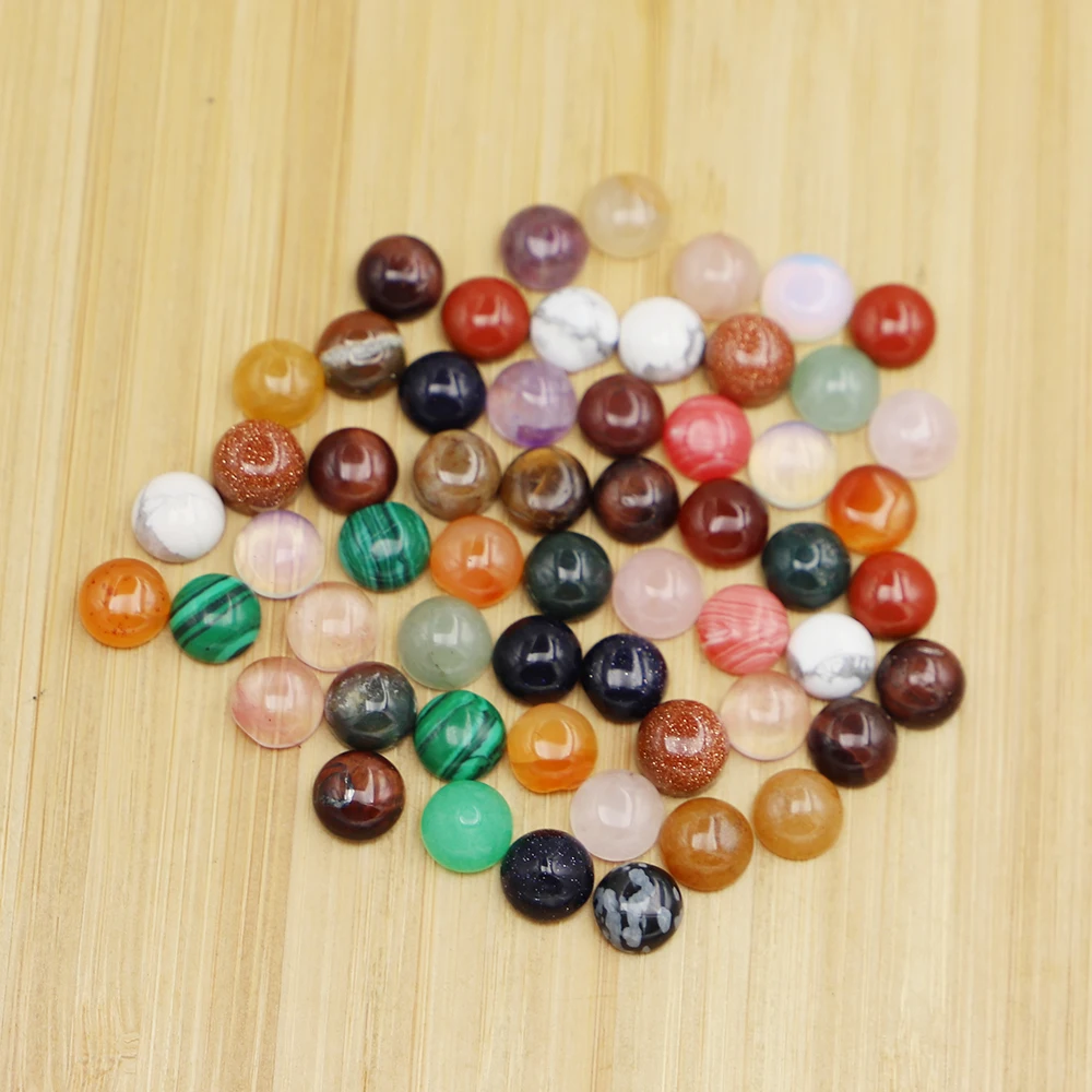 8MM Fashion Good Natural Stone Quality Assorted Round Cab Cabochon Beads DIY Ring Ear Studs Jewelry Accessories Wholesale 50Pcs
8MM Fashion Good Natural Stone Quality Assorted Round Cab Cabochon Beads DIY Ring Ear Studs Jewelry Accessories Wholesale 50Pcs
