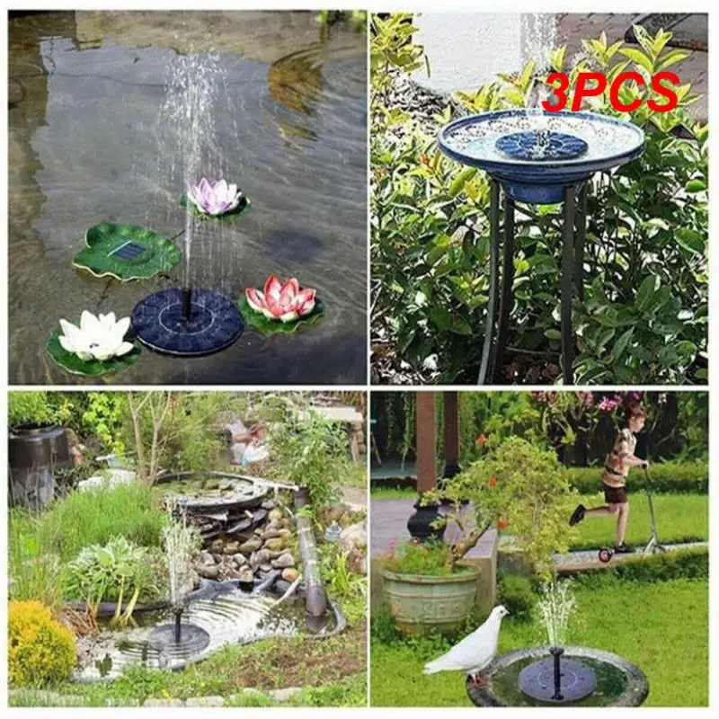 

3 шт. водяной фонтан на солнечной батарее, фонтан с солнечной батареей, фонтан с птицами, плавающий водяной фонтан, пруд, декор для сада, патио, украшение газона