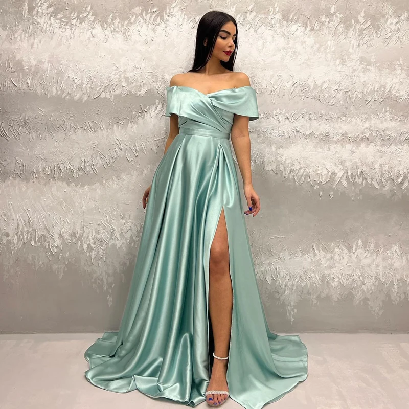 Thinyfull Sexy A-Line Prom Dresses Off The Shoulder Evening Dress Formal Floor Length Side Slit Cocktail Party Gowns Custom Size
Thinyfull Sexy A-Line Prom Dresses Off The Shoulder Evening Dress Formal Floor Length Side Slit Cocktail Party Gowns Custom Size