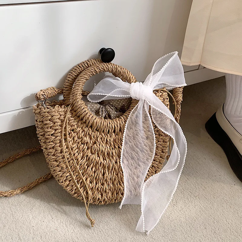 Yogodlns Hand-Woven Rattan Bag - Bali Style Bohemian Wicker Purse 15 S9a0d28516abc45239b972e230478f9618