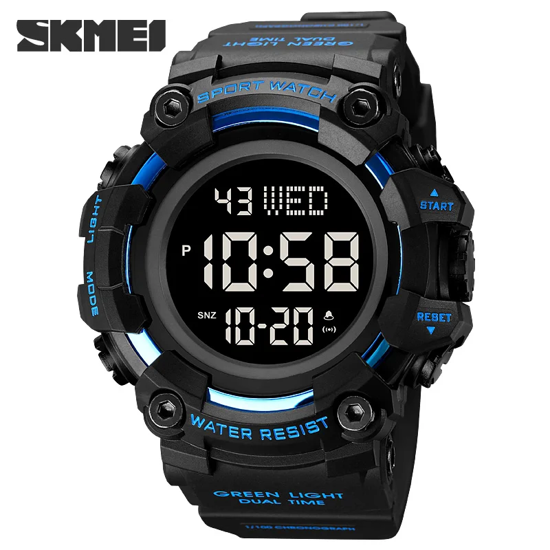 

Sports Watches Men Running Big Dial Led Digital Wristwatches Chronograph PU Strap Waterproof Watch Clocks Zegarek SKMEI Relojes