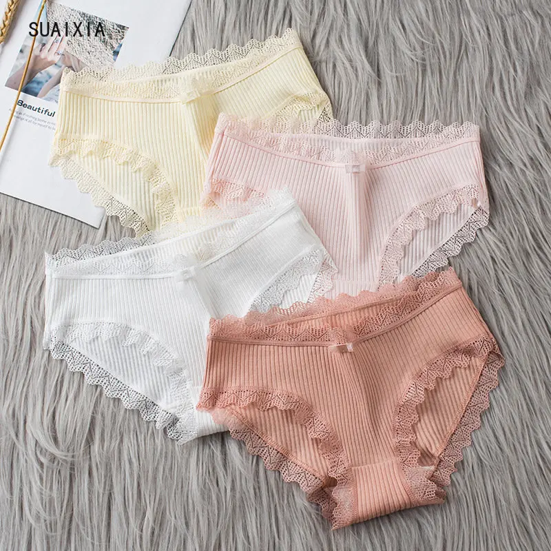 2023 Casual Fashion Women Panties Lace Mid-waist Underwear Threaded Brief Solid Color Skin-Friendly Ladies Underpants Breathable
2023 Casual Fashion Women Panties Lace Mid-waist Underwear Threaded Brief Solid Color Skin-Friendly Ladies Underpants Breathable