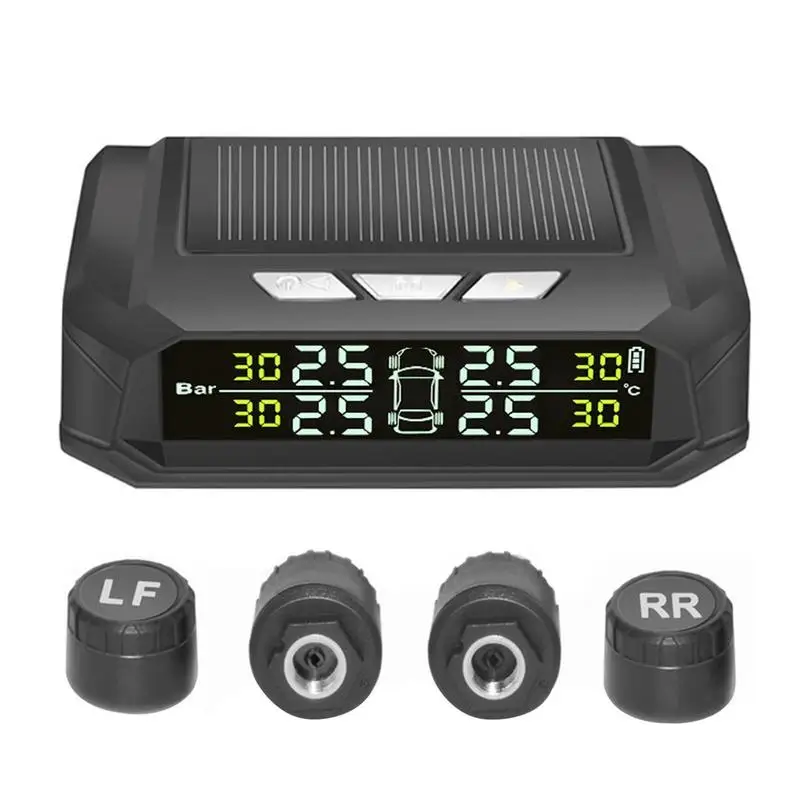 Система контроля давления в шинах TPMS, цифровой ЖК-дисплей, беспроводная солнечная система контроля давления в шинах, 4 внешних датчика, RV
Система контроля давления в шинах TPMS, цифровой ЖК-дисплей, беспроводная солнечная система контроля давления в шинах, 4 внешних датчика, RV