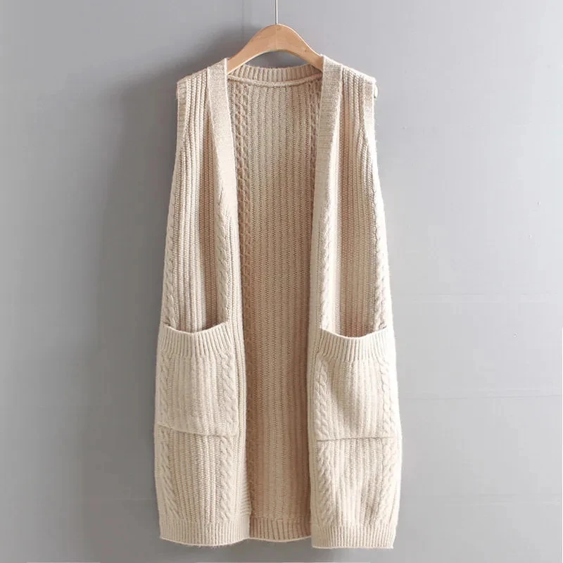Autumn Sleeveless Knitted Vest 2023 Solid Loose Long Coat Female Women Korean Fashion V-Neck Sweater Cardigan Outerwear
Autumn Sleeveless Knitted Vest 2023 Solid Loose Long Coat Female Women Korean Fashion V-Neck Sweater Cardigan Outerwear