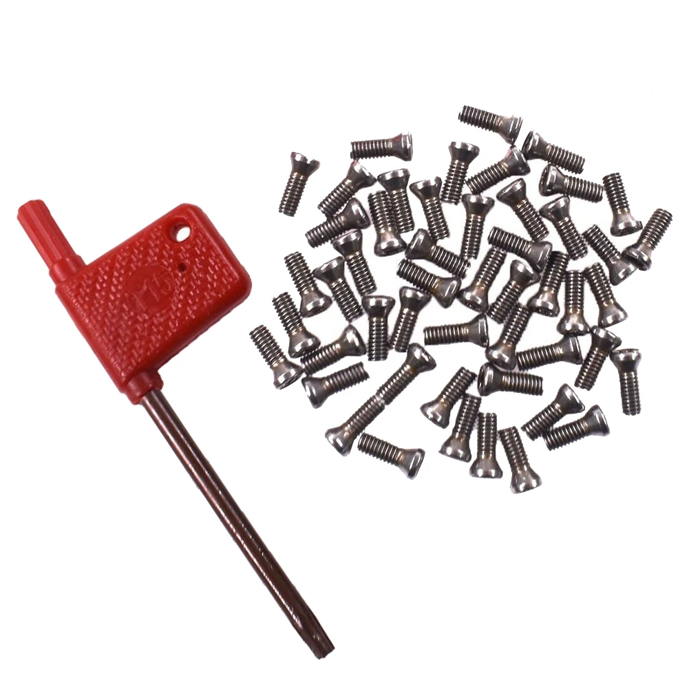 50pcs M3 Hex Head Torx Screws Wrench Machine Screw For Replacing Carbide Inserts Lathe Numerical Control Equipment Turning Tool
50pcs M3 Hex Head Torx Screws Wrench Machine Screw For Replacing Carbide Inserts Lathe Numerical Control Equipment Turning Tool