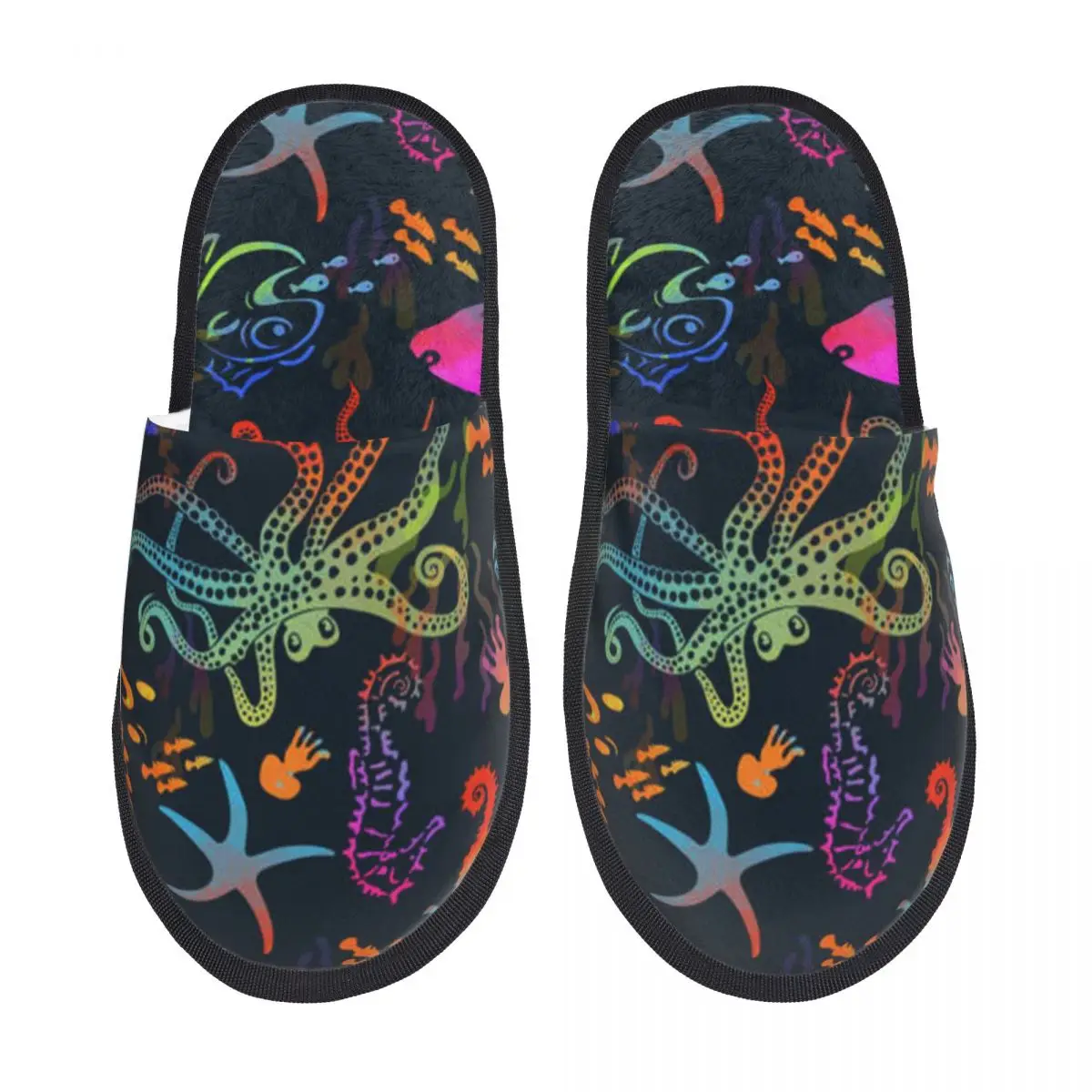 Пушистые тапочки, красочные морские животные, открытый носок, плюшевая пена, скользящая обувь
Пушистые тапочки, красочные морские животные, открытый носок, плюшевая пена, скользящая обувь