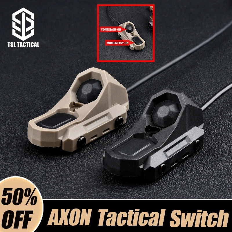 

AXON WDSAN Tactical SF/2.5mm/3.5mm/Crane Laser Plug Flashlight Dual Function Switch Hunting Weapon Fit MLOK KEYMOD 20MM Rail