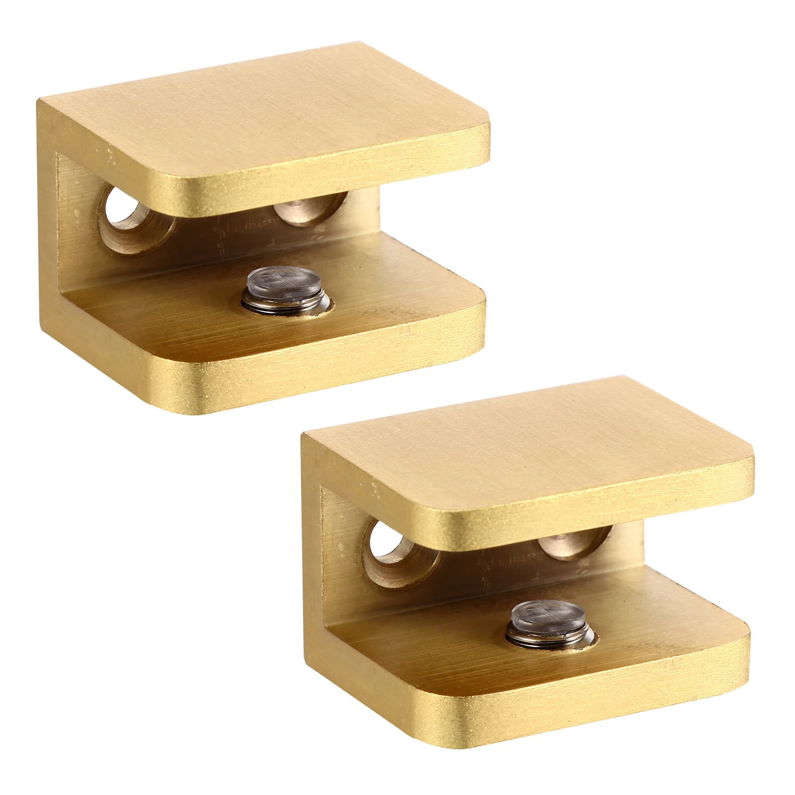 

2 Pcs Wall Mounted Shelves Glass Clip Shelf Mounting Brackets Flat Back Holder Clips Clamps for