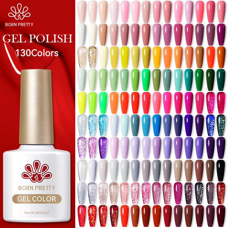 BORN PRETTY 130Colors Nail Gel Polish 10ml Vernis Semi Permanent Nail Art Manicure Soak Off LED UV Gel Nail Polish Nail Supplies 6 S9a15102274ee4a24a657426159821990O