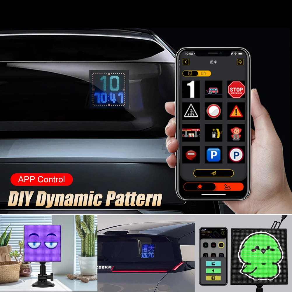 Автомобильный светодиодный знак Smart LED Matrix Pixel Panel Lamp мобильный телефон APP Control Car Rear лобовое стекло светодиодный дисплей экран авто украшение
Автомобильный светодиодный знак Smart LED Matrix Pixel Panel Lamp мобильный телефон APP Control Car Rear лобовое стекло светодиодный дисплей экран авто украшение