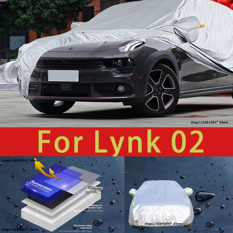 For Lynk 02 Outdoor Protection Full Car Covers Snow Cover Sunshade Waterproof Dustproof Exterior Car accessories
For Lynk 02 Outdoor Protection Full Car Covers Snow Cover Sunshade Waterproof Dustproof Exterior Car accessories