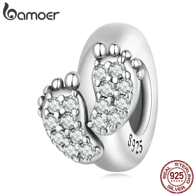 Bamoer, серебро 925 пробы, детские ножки, силиконовый аксессуар из бисера для женщин, браслет, браслет, сделай сам, подарок на день матери, BSC688
Bamoer, серебро 925 пробы, детские ножки, силиконовый аксессуар из бисера для женщин, браслет, браслет, сделай сам, подарок на день матери, BSC688