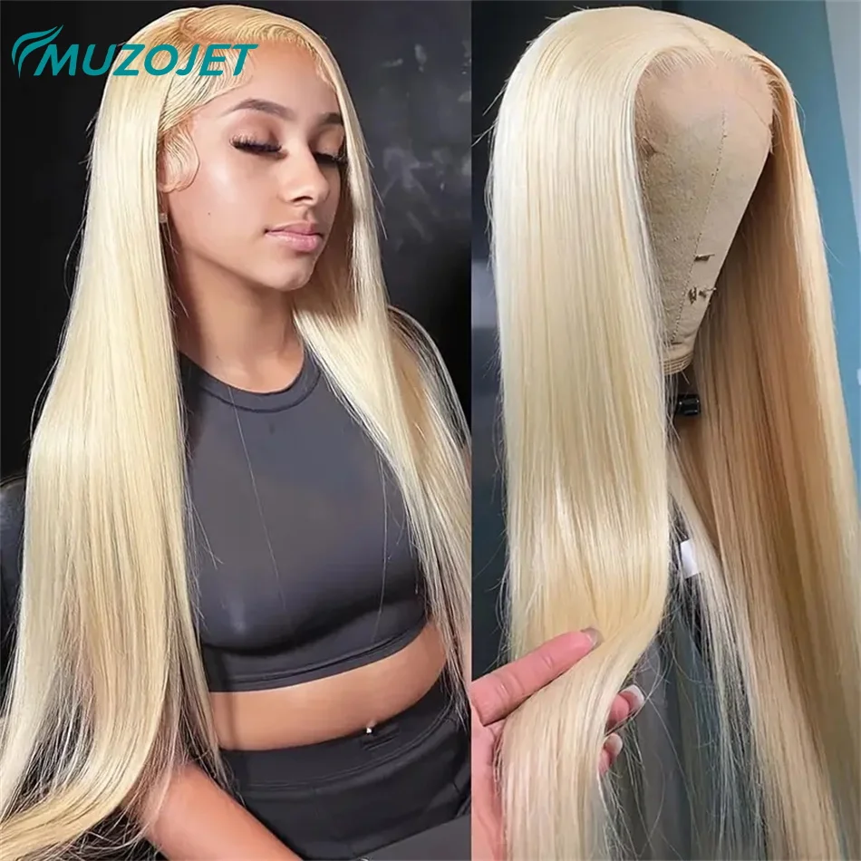 

613 Honey Blonde Color Straight Lace Frontal Human Hair Wigs For Women 13x4 13x6 HD Transparent Frontal Wig 180% Density On Sale