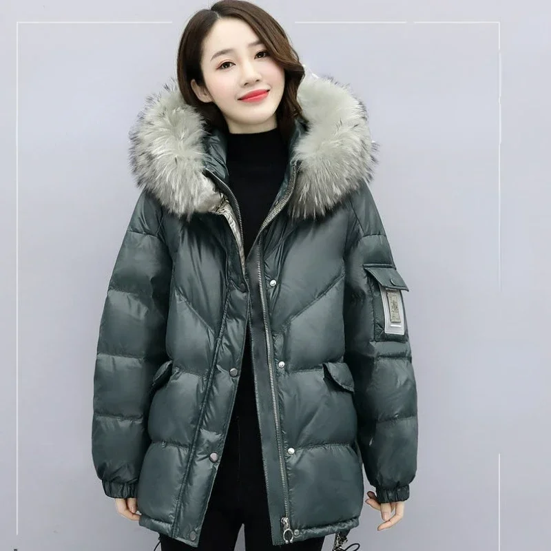 2023 New Women Down Jacket Winter Coat Female Loose Parkas Mid Length Version Outwear Large Fur Collar Casual Overcoat
2023 New Women Down Jacket Winter Coat Female Loose Parkas Mid Length Version Outwear Large Fur Collar Casual Overcoat