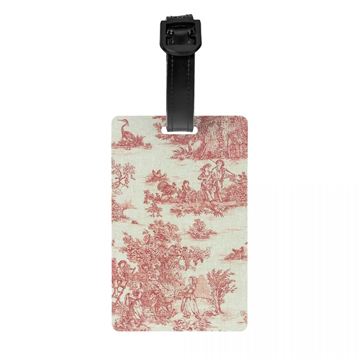 

Toile De Jouy Motif Pattern Luggage Tag French Toile De Jouy Navy Blue Motif Pattern Suitcase Baggage Privacy Cover ID Label