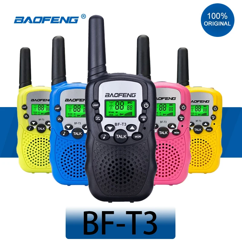 

2Pcs/set Baofeng BF-T3 22Channel Portable Two-Way 10 Call Tones Radio UHF 462-467MHz Transceiver for Kids Radio Walkie Talkie