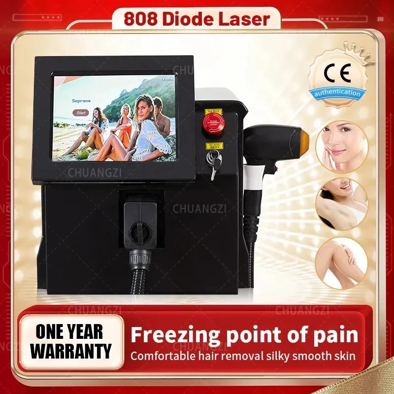 

3 Wavelength 755nm 808nm 1064nm Diode Laser Hair Removal Machine 2000W Ice Platinum Painless Permanent Hair Removal For Salon