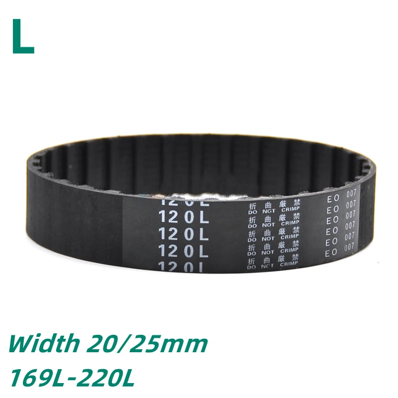 

L Rubber Timing Belt 169/173/176/177/180/185/187/191/195/198/200/202/203/206/210/214-220L Width 20/25mm Rubber Synchronous Belt