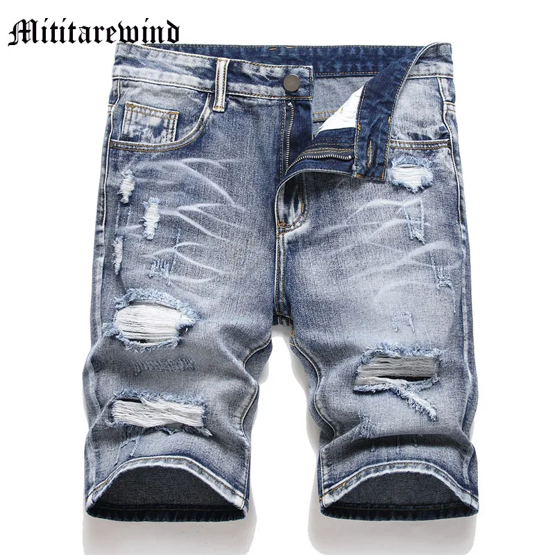 Men's Knee Length Jeans Summer Thin Denim Shorts Loose High Street Light Blue Ripped Vintage Pants Versatile Hip Hop Streetwear 
Men's Knee Length Jeans Summer Thin Denim Shorts Loose High Street Light Blue Ripped Vintage Pants Versatile Hip Hop Streetwear