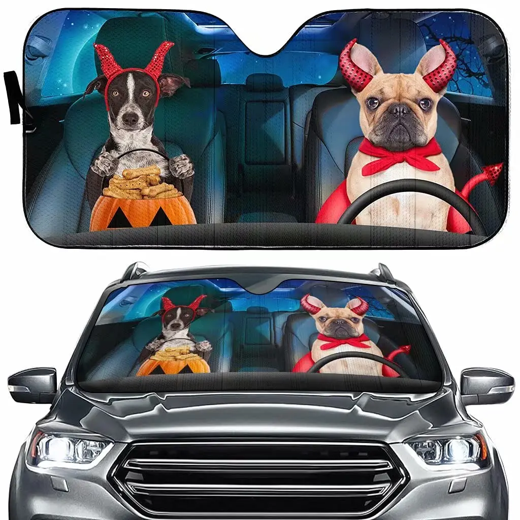 Bulldog Driving Auto Windshield Sun Shade Pumpkin Car Sunshades Car Front Window Reflector Anti-UV Sunshade Fit Truck Auto Car S
Bulldog Driving Auto Windshield Sun Shade Pumpkin Car Sunshades Car Front Window Reflector Anti-UV Sunshade Fit Truck Auto Car S