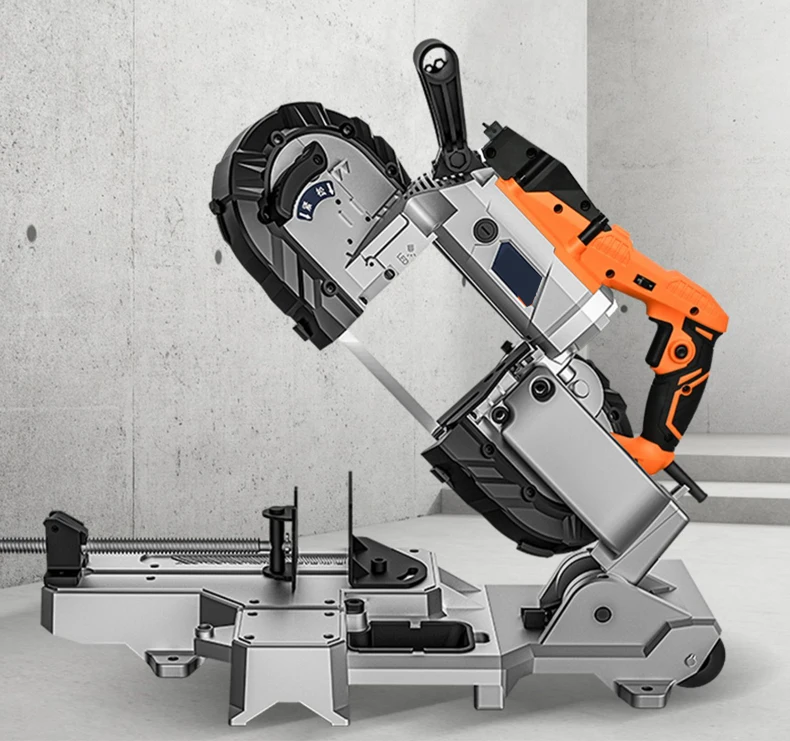 Multi-Function Portable Band Saw Handheld Metal Cutting Band Saw 45° Profile Small Sawing Machine Cutting Tool 220V 1100W
Multi-Function Portable Band Saw Handheld Metal Cutting Band Saw 45° Profile Small Sawing Machine Cutting Tool 220V 1100W