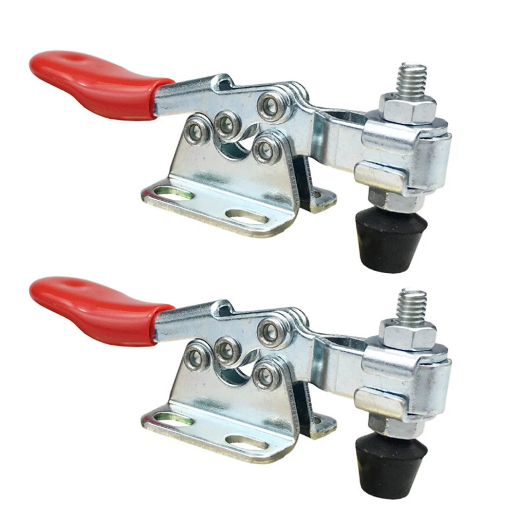 

2PCS Holding Capacity Toggle Clamp GH-201 Quick Horizontal Clip Quick Release Tools Horizontal Iron / Galvanized Toggle Clamp