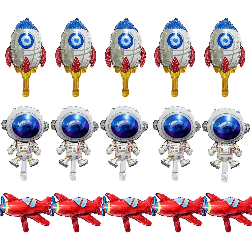 10pcs/lot Mini Size Outer Space Theme Astronaut Rocket Airplane Foil Balloons Boy Birthday Party Baby Shower Decoration Kids Toy
10pcs/lot Mini Size Outer Space Theme Astronaut Rocket Airplane Foil Balloons Boy Birthday Party Baby Shower Decoration Kids Toy