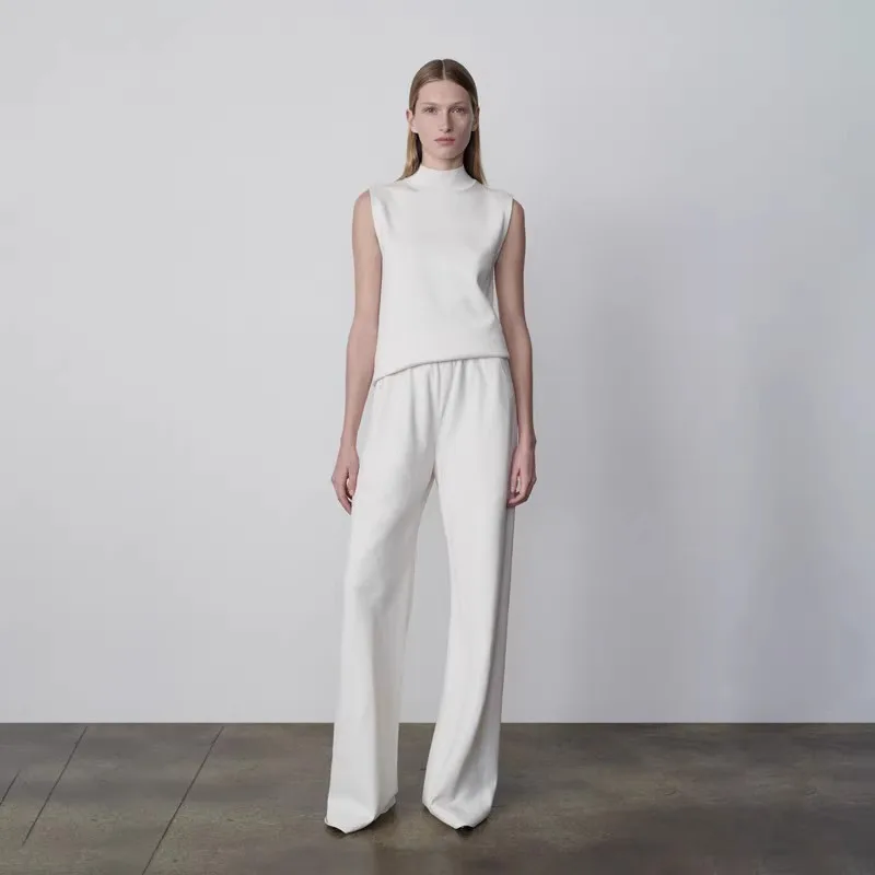 The R0w 24ss Women's Fashion Wide Leg Pants Double Sided Acetate Elastic Waist Casual High Waist Straight Y2k Pants Sweatpants
The R0w 24ss Women's Fashion Wide Leg Pants Double Sided Acetate Elastic Waist Casual High Waist Straight Y2k Pants Sweatpants
