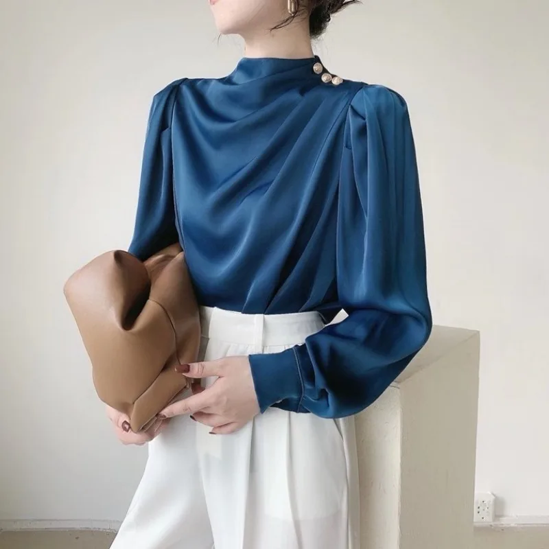Satin Women's Shirts New Solid Casual Blouses Silk O-Neck Ladies Clothing Loose Long Sleeve Spring/Summer 2023 Fashion Tops
Satin Women's Shirts New Solid Casual Blouses Silk O-Neck Ladies Clothing Loose Long Sleeve Spring/Summer 2023 Fashion Tops