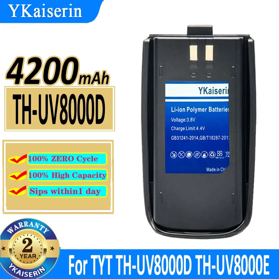 4200mAh YKaiserin Battery THUV8000D For TYT TH-UV8000D TH-UV8000E UV8000E TC-8000 TC-8000V Radio UV8000D Walkie Talkie Bateria
4200mAh YKaiserin Battery THUV8000D For TYT TH-UV8000D TH-UV8000E UV8000E TC-8000 TC-8000V Radio UV8000D Walkie Talkie Bateria