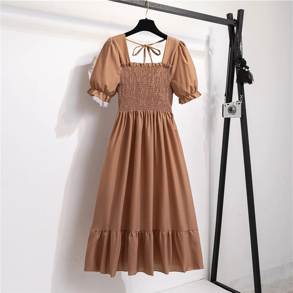 Summer Chiffon Dress Women Midi DressesFemale Short Sleeve Elastic Waist Printed Floral Pleated Backless Casual Dress
Summer Chiffon Dress Women Midi DressesFemale Short Sleeve Elastic Waist Printed Floral Pleated Backless Casual Dress