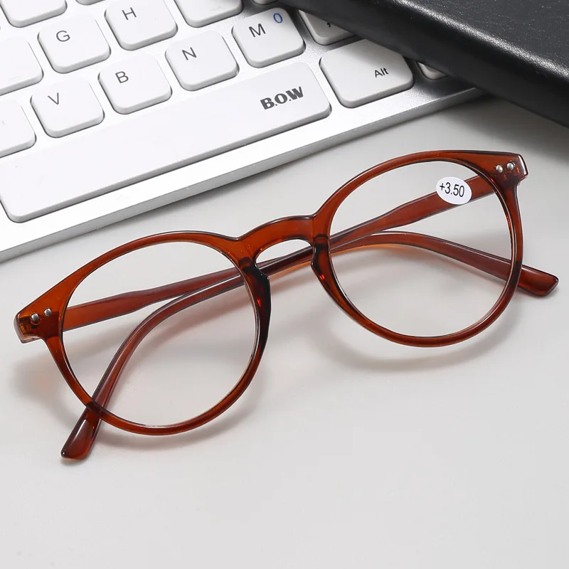 

New Round Myopia Glasses Blue Light Blocking Eyeglasses Fashion Women Men Prescription Near Sight Glasses Diopter 1.0 To 4.0